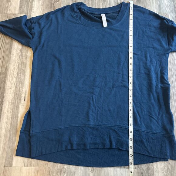 Athleta Modal Coaster Luxe Pullover Crewneck Sweatshirt Blue Size Small - Picture 6 of 8